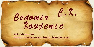Čedomir Kovjenić vizit kartica